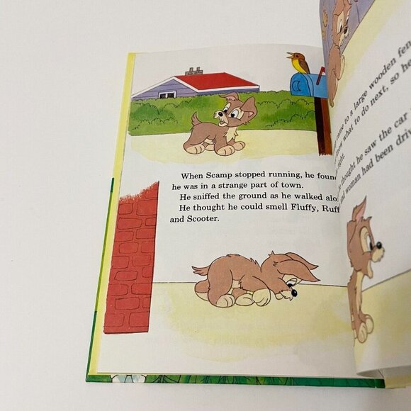Vtg 1980 Walt Disney Scamp to the Rescue Hardcover Book - Picture 15 of 16
